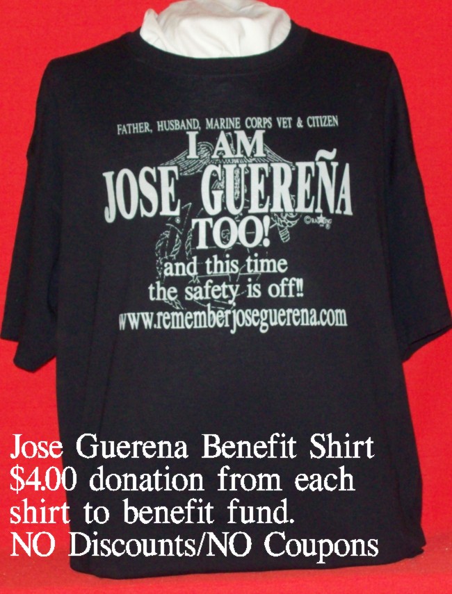 Jose Guerena Benefit Shirt XXL - Click Image to Close